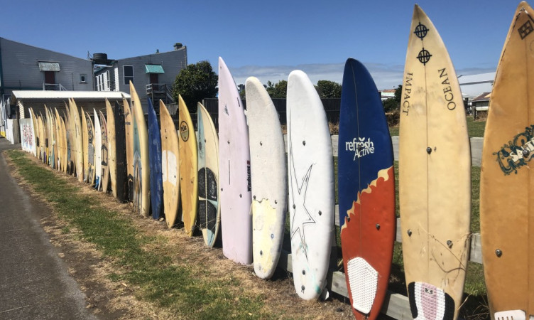 The Opunake Surfboard Fence