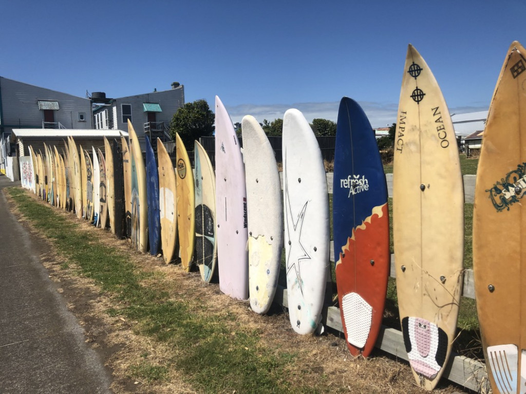 The Opunake Surfboard Fence